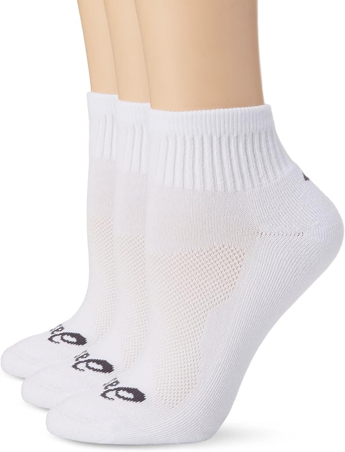 Asics Women's Cushion Quarter Socks Pack Of 3 Amazon.co.uk Fashion