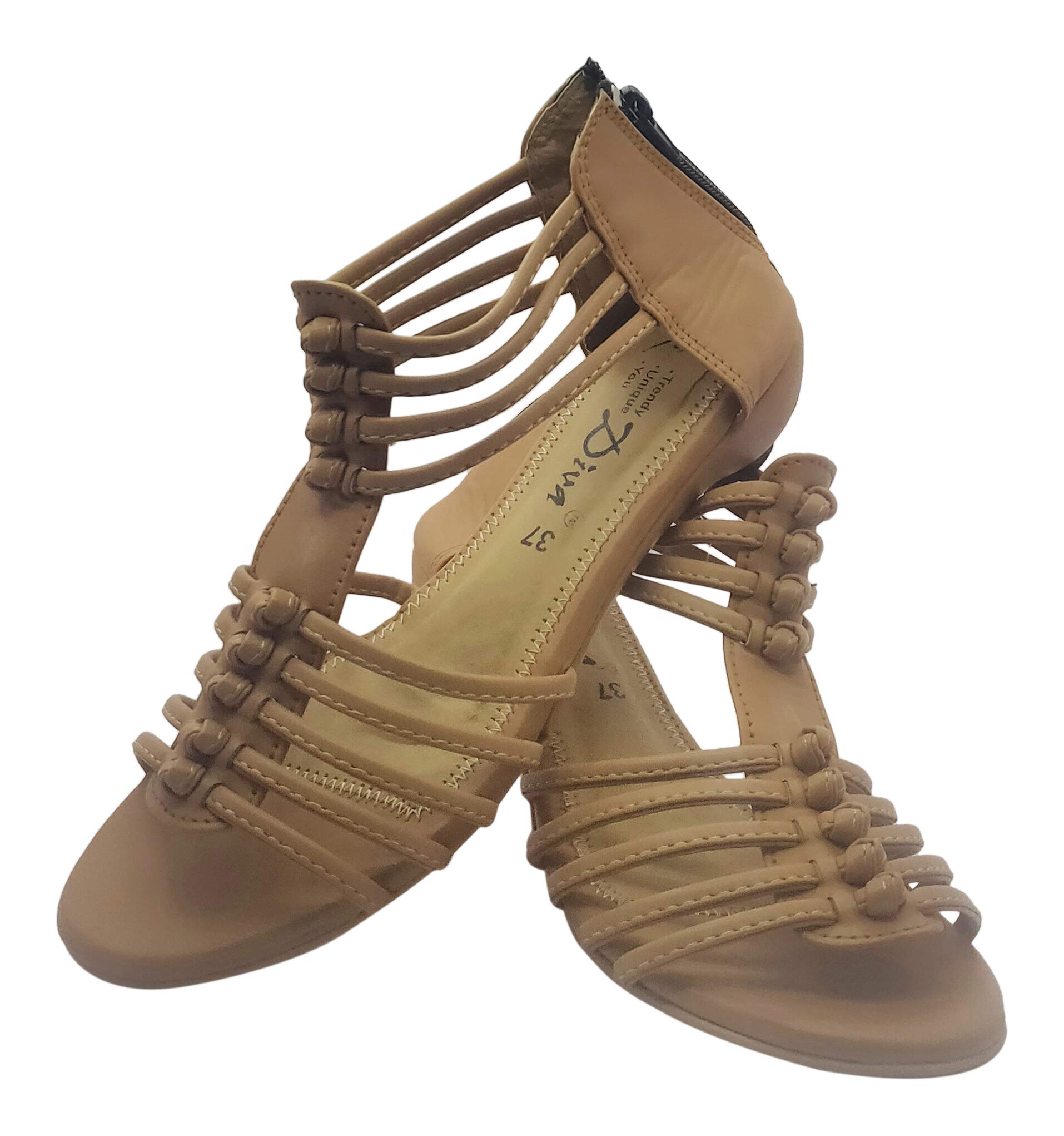 Diva:Trendy Unique You : Comfartable Low heel multi strap wedge sandal for women (B08K7NJFP5) Amazon Price History, Amazon Price Tracker
