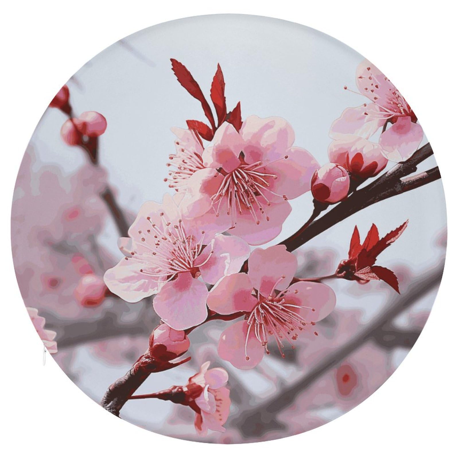 Coussin de sol de méditation en mousse à mémoire de forme haute densité de 39 cm imprimé japonais