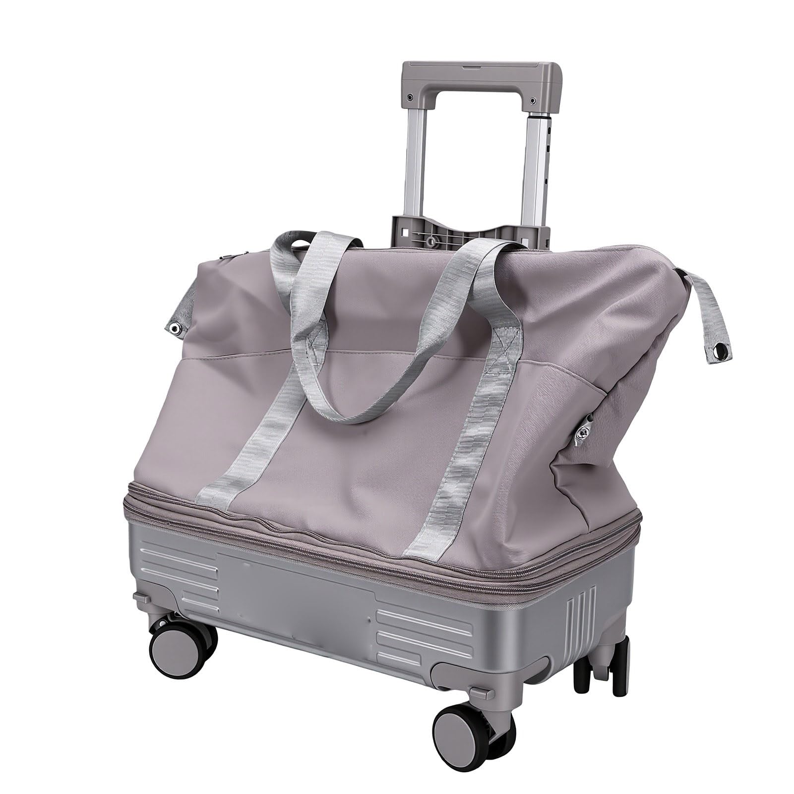 Borsone Pieghevole Espandibile con Ruote Staccabili (GREY)