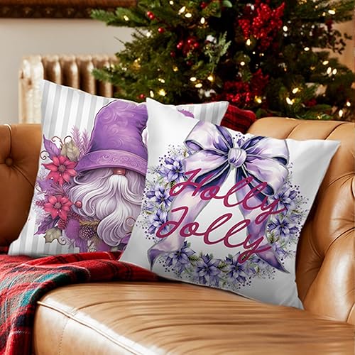 Miniatura 9 de Juego de 2 fundas de almohada de pana con empalme, súper suaves, bohemias, a rayas, decorativas, texturizadas, para Navidad, sofá, sala de estar, 18