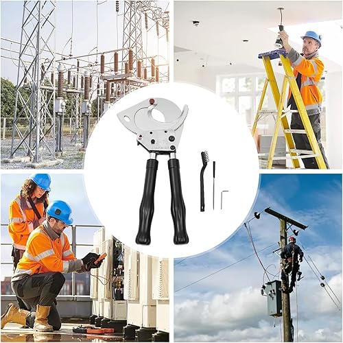 Miniatura 7 de Cortador de cable de trinquete J75 Cortador de cable de trinquete de alta resistencia Cortar 75mm Mango retráctil 45 HRC Trinquete Cable de mano