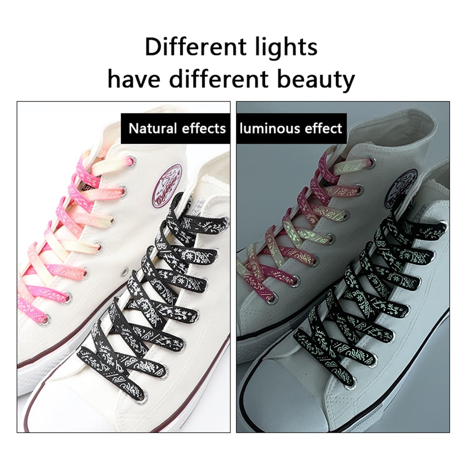 Cordones, Luminoso for Zapatos Cordones Planos for Zapatillas de Deporte Lona Fluorescentes Brillantes(Black,140cm)