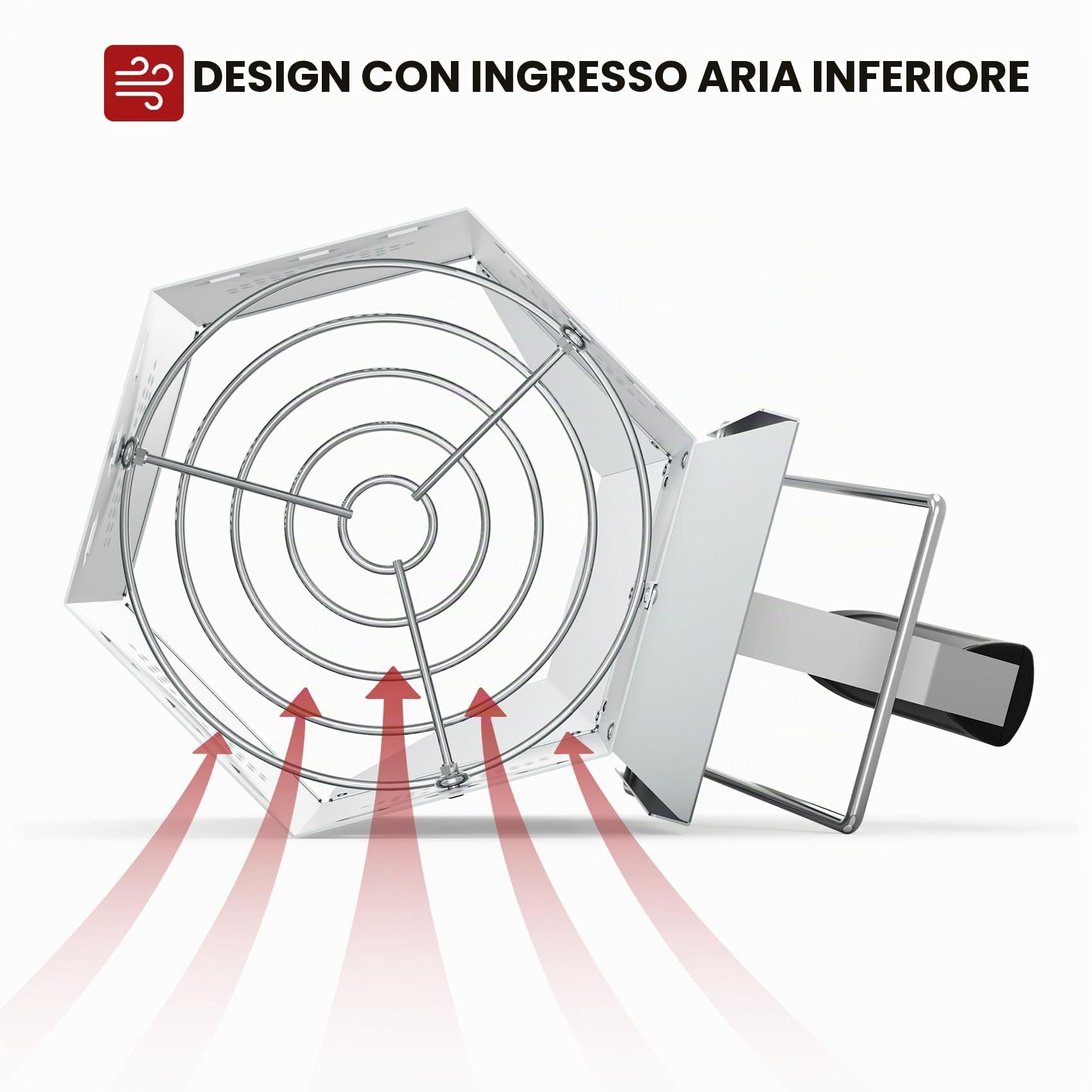 onlyfire Ciminiera Accenditore, Starter per Camini da Barbecue con Sicurezza Isolata Termicamente e Manici in Metallo, Accenditore Rapido per Barbecue e Griglie a Carbonella