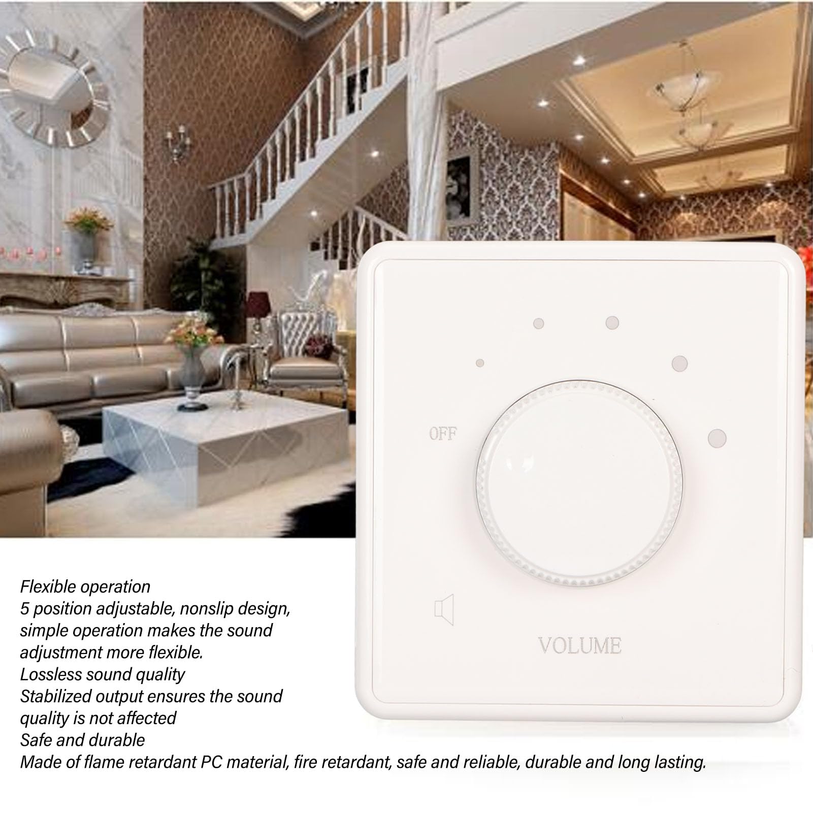 Wall Mount Volume Control Knob, 10W Volume Controller Knob - Image 3