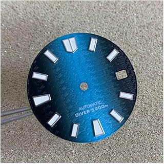 Watch Dial 28.5 Mm Luminous Color Green Watch Dial 28.5 Mm for NH35/36/4R/7S Movement Watch Dials Dial Color Blue