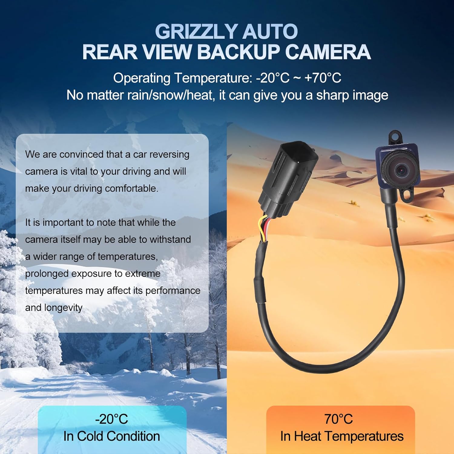 Rear View Backup Camera Replacement for Jeep Grand Cherokee 2011-2013, for Dodge Durango 2011 2012 2013 V6 3.6L V8 5.7L Parking Assist Camera Replace 56054059AD 56054059AE