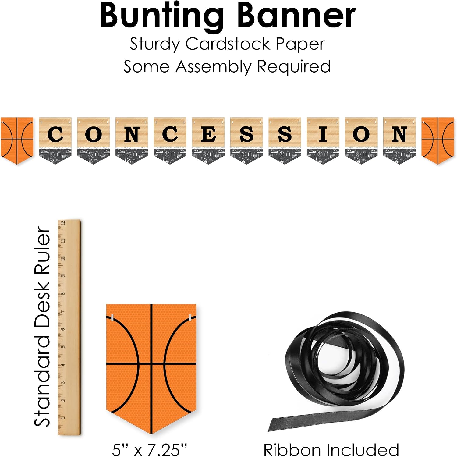 Big Dot of Happiness Nothin’ but Net - Basketball - DIY Baby Shower or Birthday Party Concession Signs - Snack Bar Decorations Kit - 50 Pieces image 5