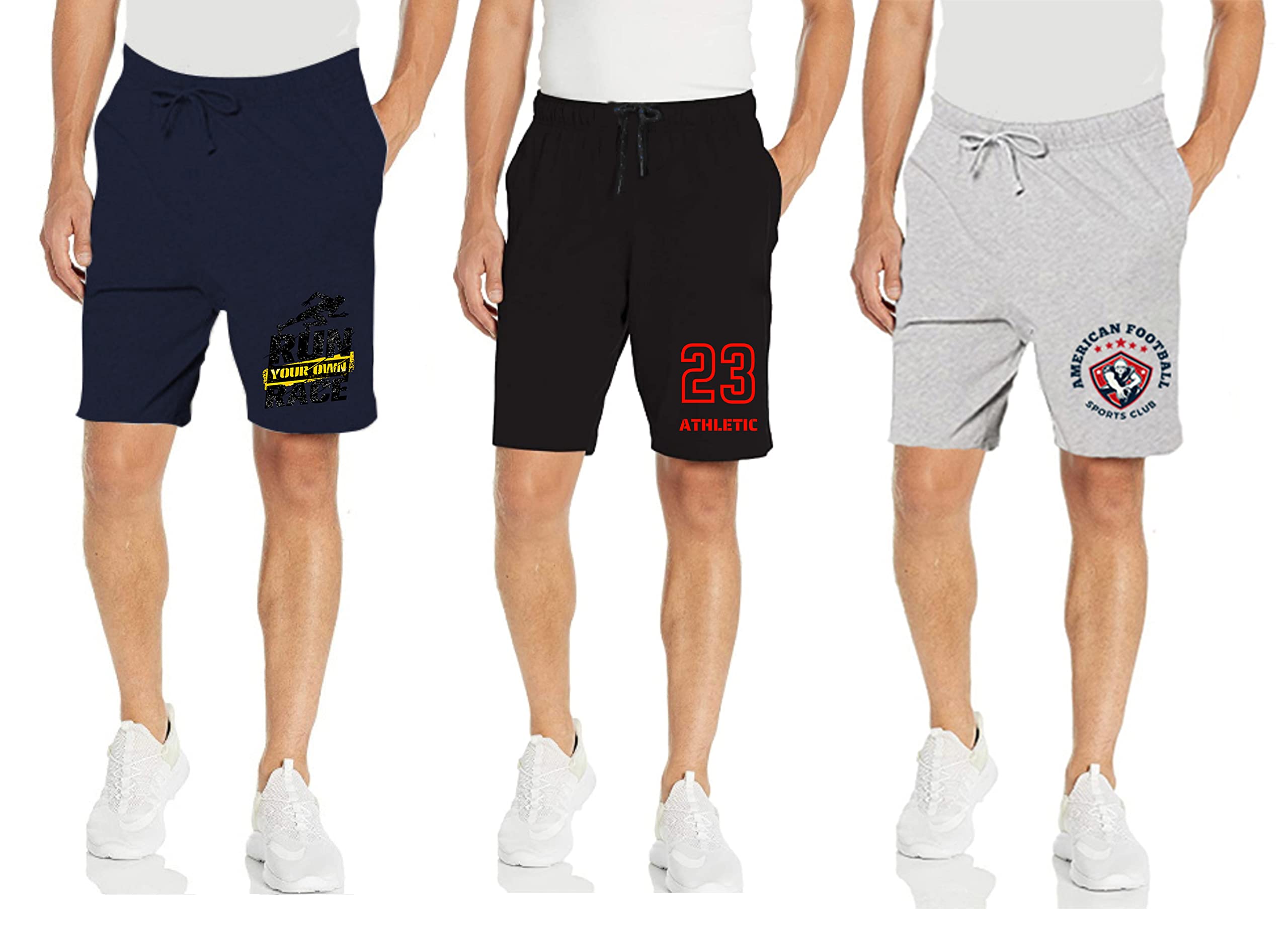 kart black Plus Size Men's Shorts with Pocket|Casual Knit Shorts|Printed Shorts|Over Sized Shorts|(S,M,L,XL,XXL,3XL,4XL,5XL) Combo Pack of 2-picture-25
