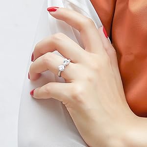 Amazon.com: Daesar 925 Sterling Silver Ring Band for Women