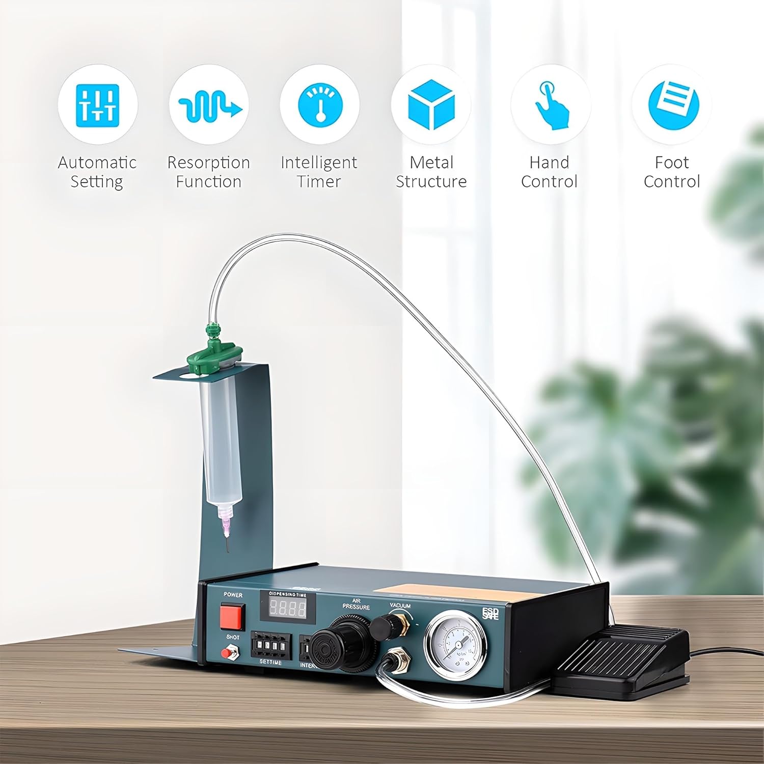 Automatic Glue Dispenser,Dispensing Controller,with 16 Precision Modes, for Electronics, LED, Semiconductors