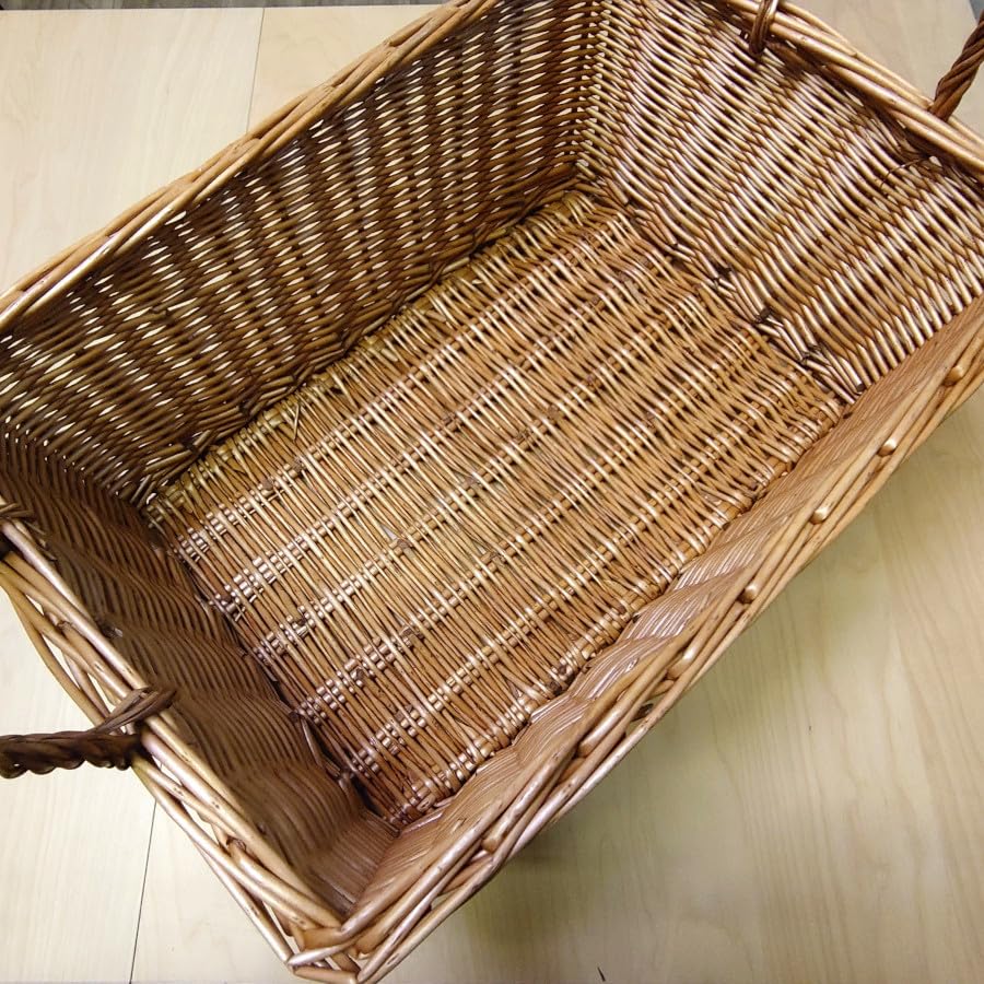 Amazon.co.jp: ストックバスケット 蓋つき かご カゴ 柳 大容量