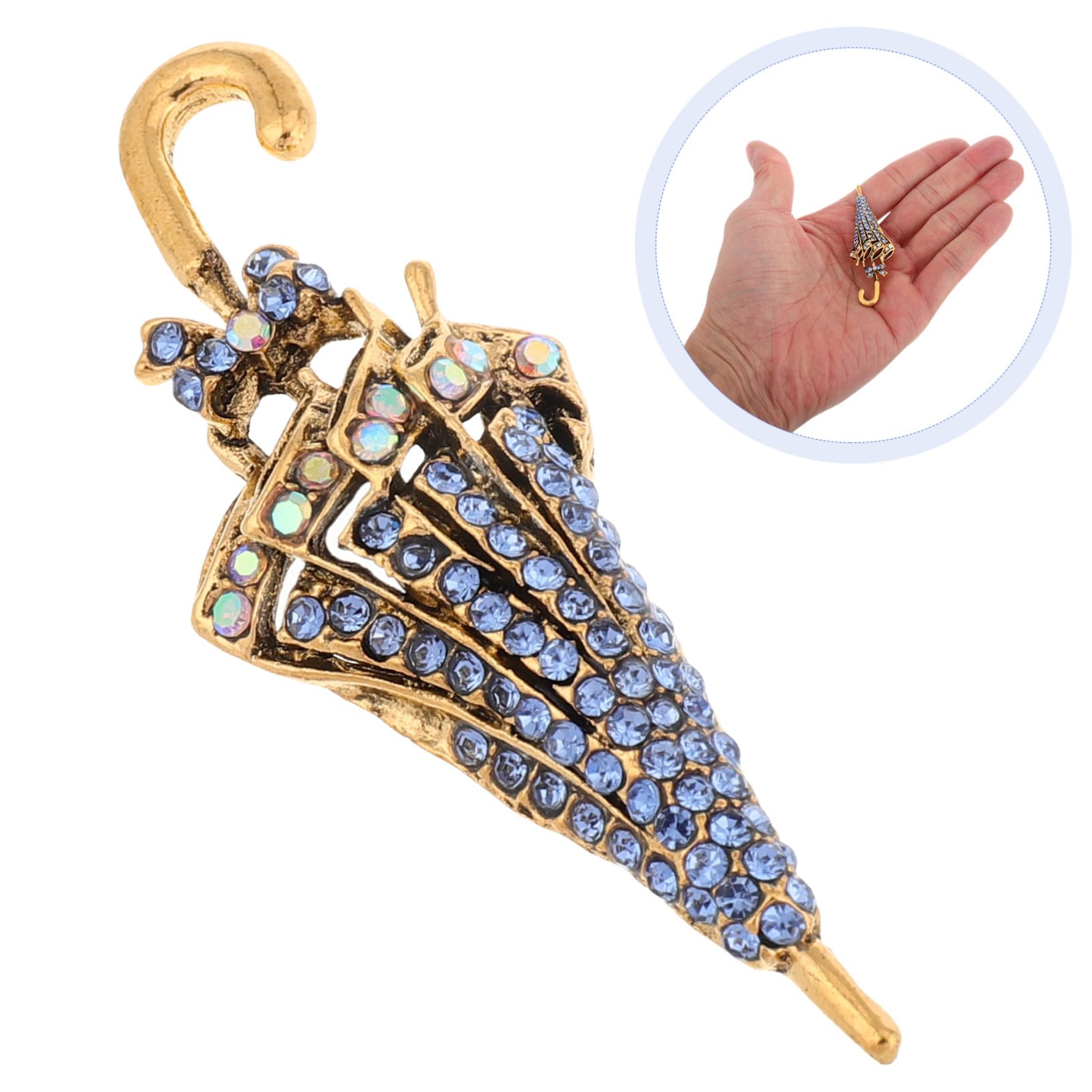Broches Resistentes de Lujo para Solapa, con Forma única de Paraguas, para Mujer, Ideales para Vestir o como Bufanda. Moda versátil.