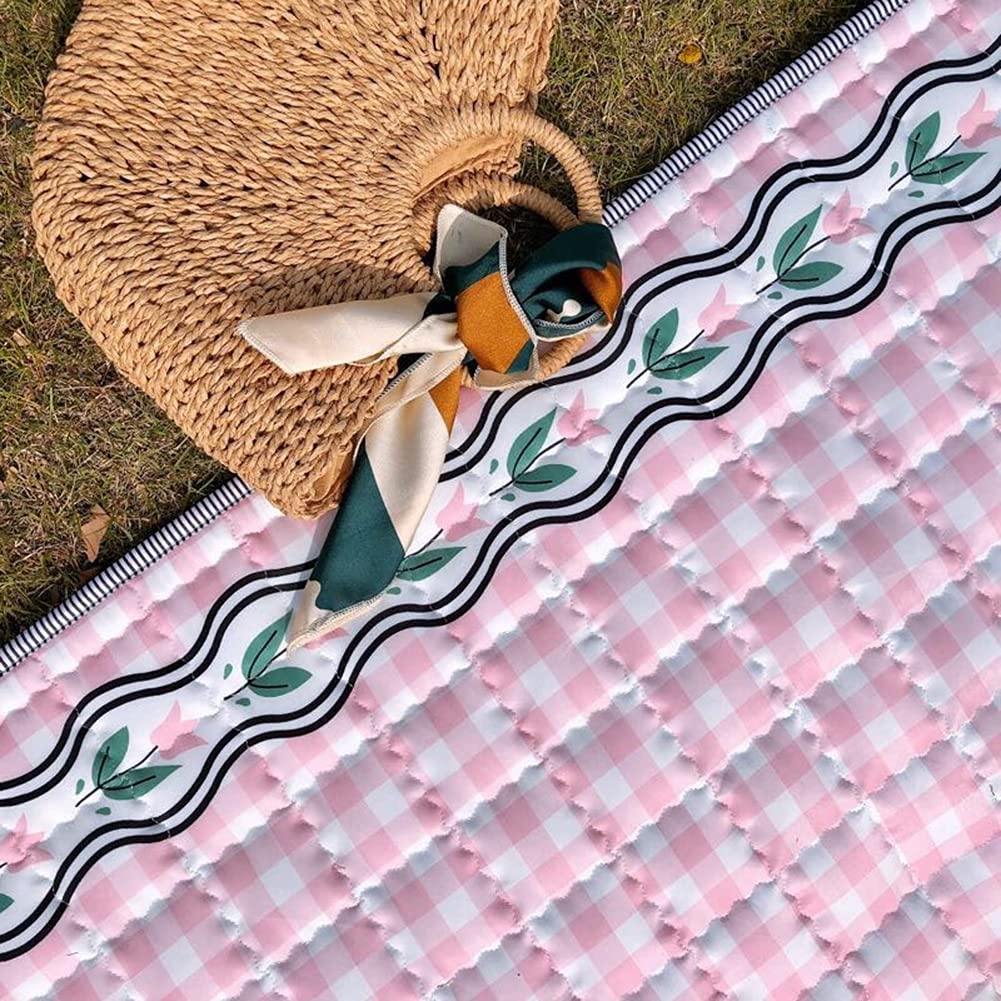 Couverture Tapis de Pique-Nique, Portable et Pliable Imperméable Résistant à l'humidite Tapis de Plage et Sac de Rangement Natte de Plage, Camping Voyage Plage Jardin Nappe