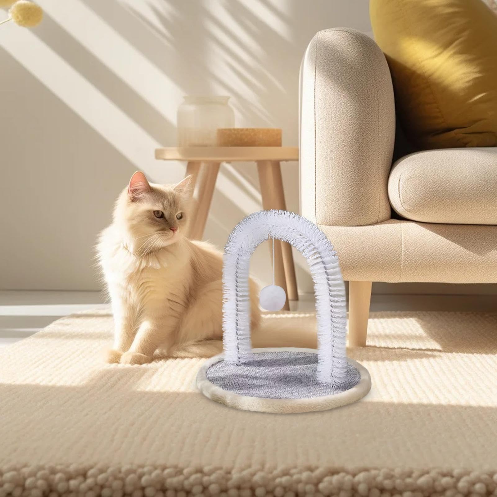 Brosse de grattage pour chat Moyen-Grand Anti-Usure | Arche auto-toiletteur pour chat Accessoire Jouet Intérieur Interactif Anti-Morsure Pour Chaton