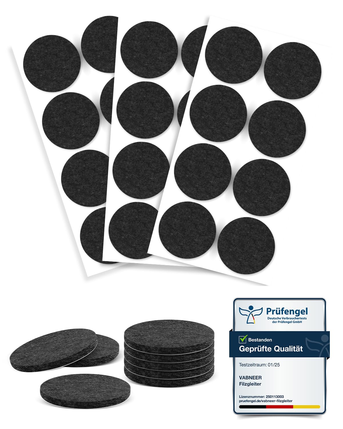 Patin Feutre 20x40 Mm Rectangulaire De Protection BRUN - Plaque De 20 Patins Protecteurs Adhésifs