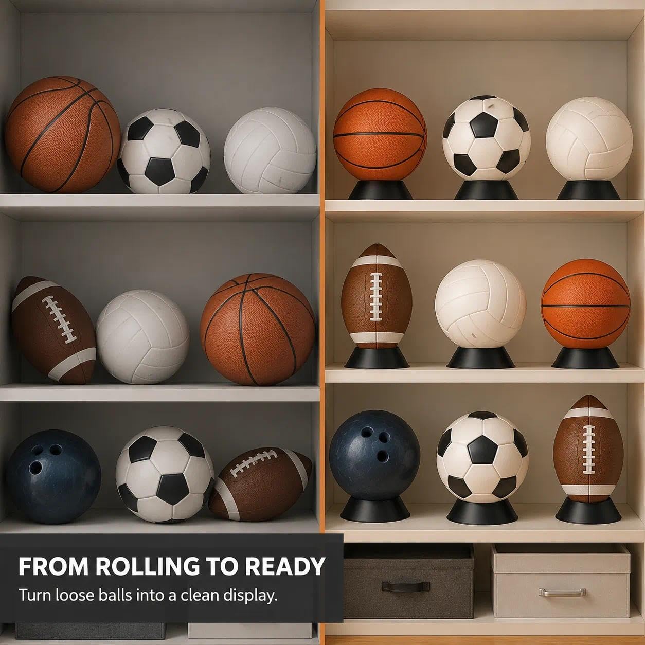 Supporto per Pallone da Calcio, Basket, Pallavolo - 10 Pezzi Souvenir