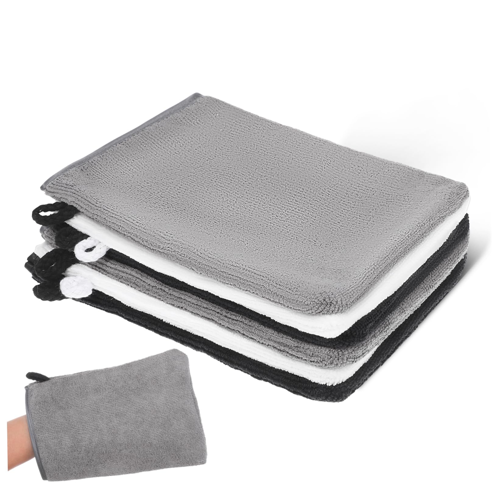 Beaupretty 6piezas Guantes De Baño Desmaquillantes Paños De Ducha Exfoliantes Cuerpo Guantes De Ducha De Microfibra Baño