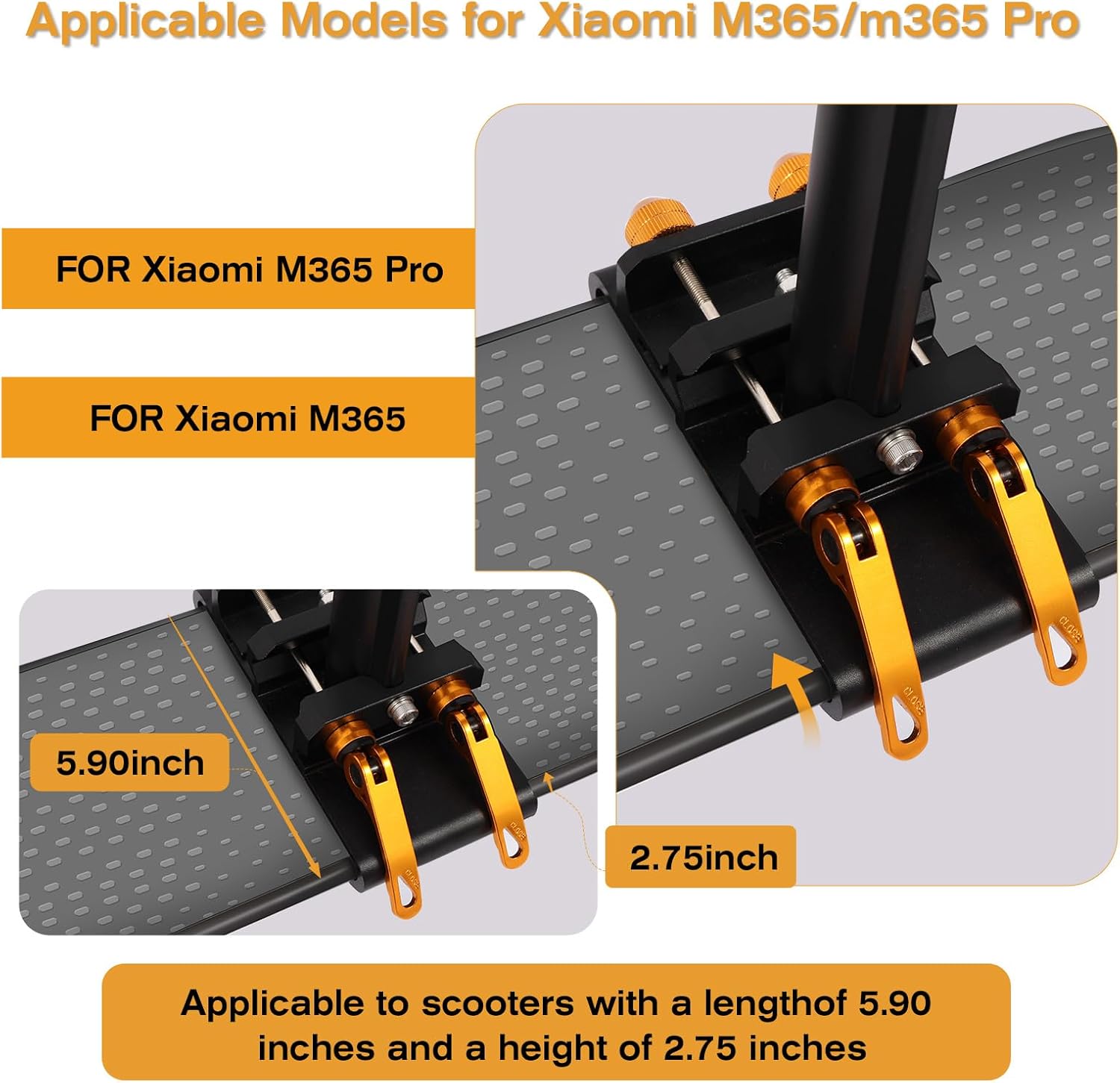 New Upgrade Electric Scooter Seat,Adjustable Shock Absorption Seat Compatible with Xiaomi M365 M365 Pro Electric Scooter Fits 5.5"-6.2"