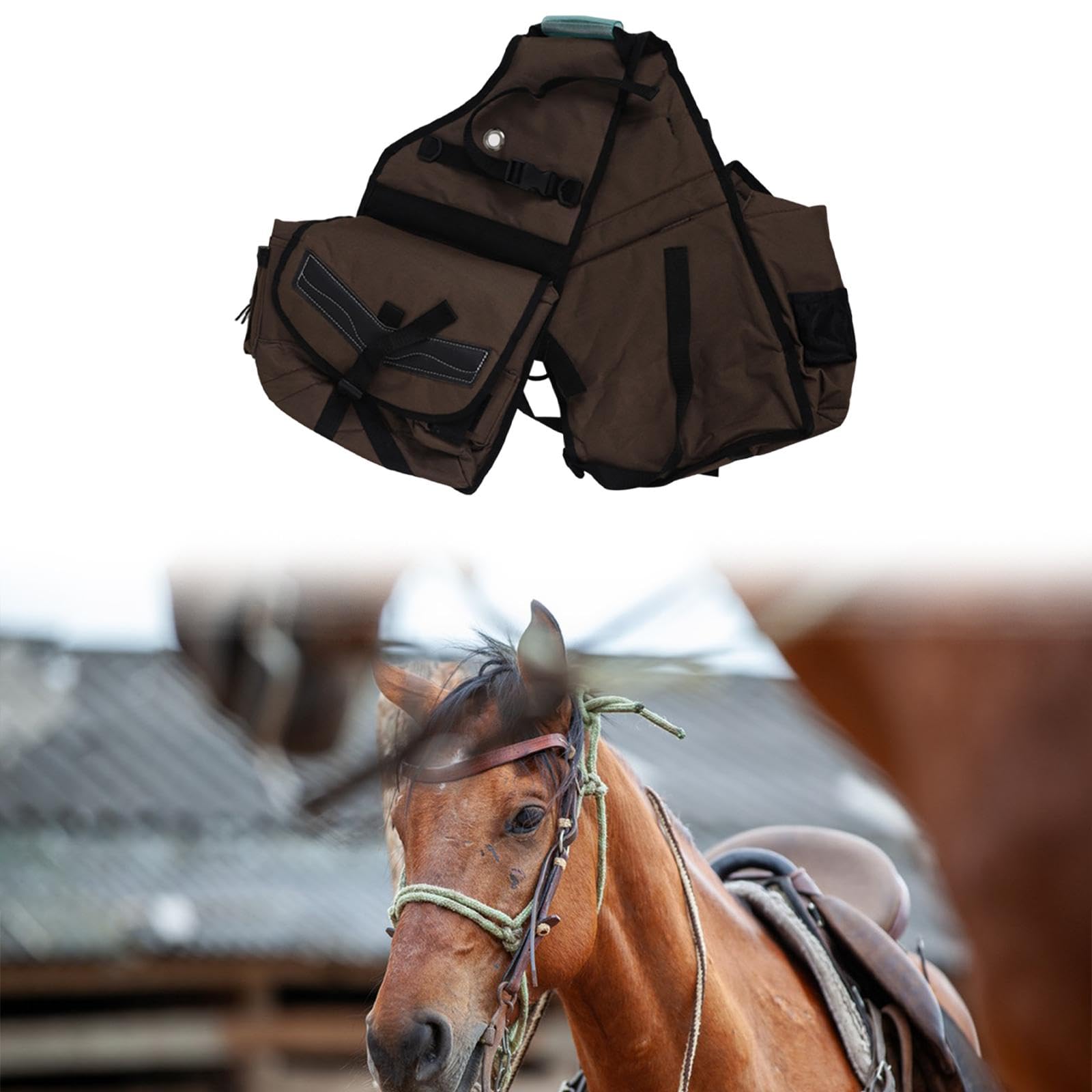Bolsa de Lona para Silla de Montar, Transpirable, Práctica Y Ligera, para Montar Y Deportes Western.
