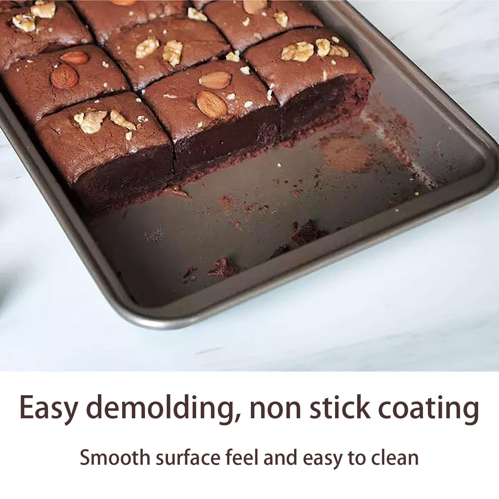 Teglia Per Brownie Con Divisor A 6 Scomparti Da Cucina Staccabili Stampo Per Muffin In Acciaio Al Carbonio Antiaderenti Teglia Muffin Per La Cottura(18 grids)