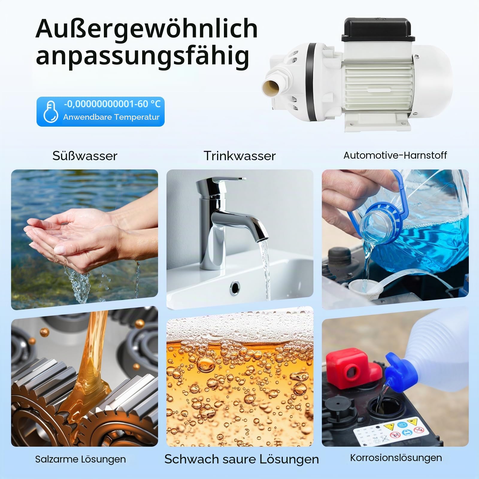 330W Elektrische Membranpumpe 40L/min Hochdurchfluss Korrosionsbeständig | für Industrie Gartenarbeit Autowäsche Usw