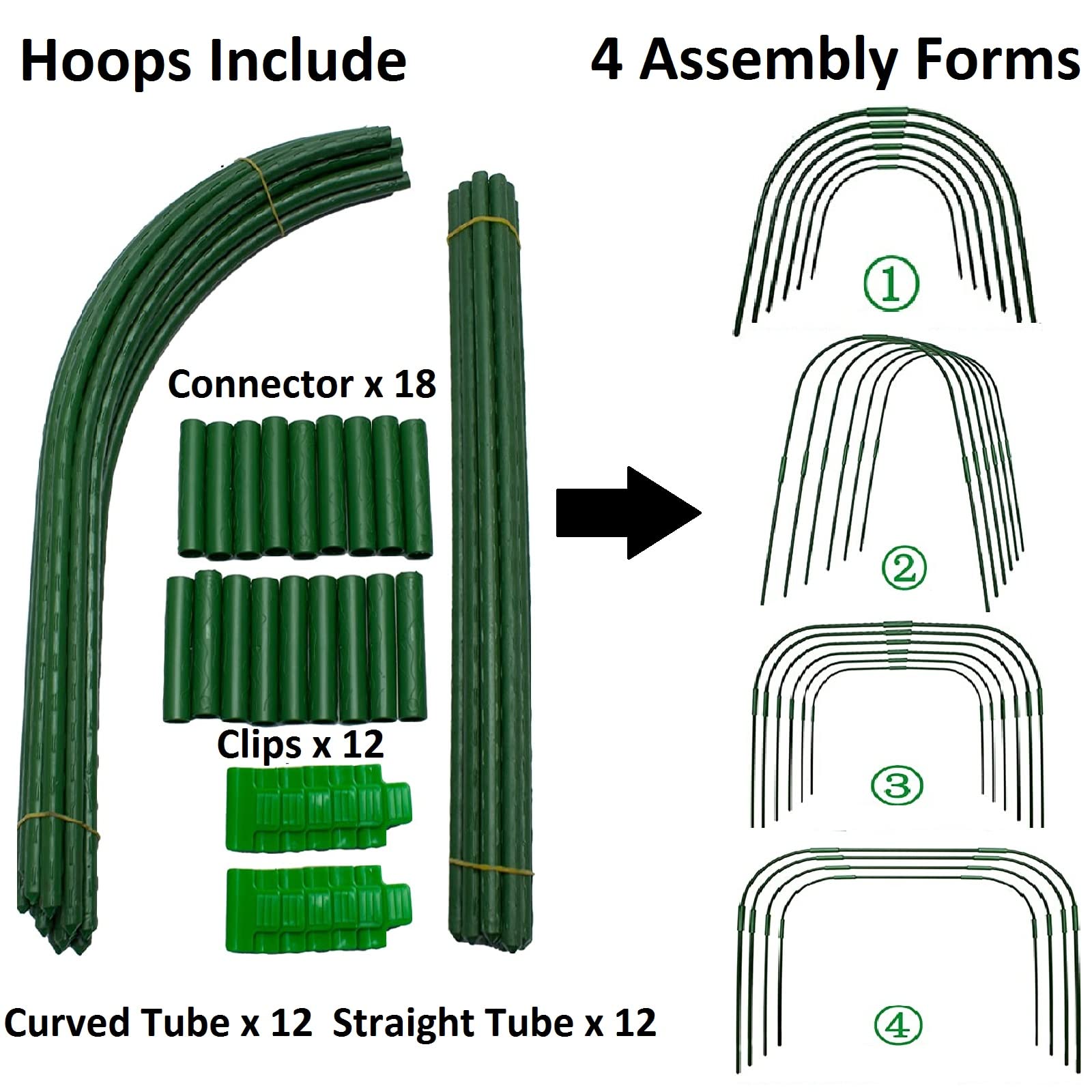SunKrop Plant Covers Freeze Protection with Frame, 1oz/ydÂ² 8ft x 24ft Non-Woven Fabric Floating Row Cover Vegetable Shade Cloth & 6 Set 33in x 26in Winter Cold Weather Greenhouse Hoops Grow Tunnel