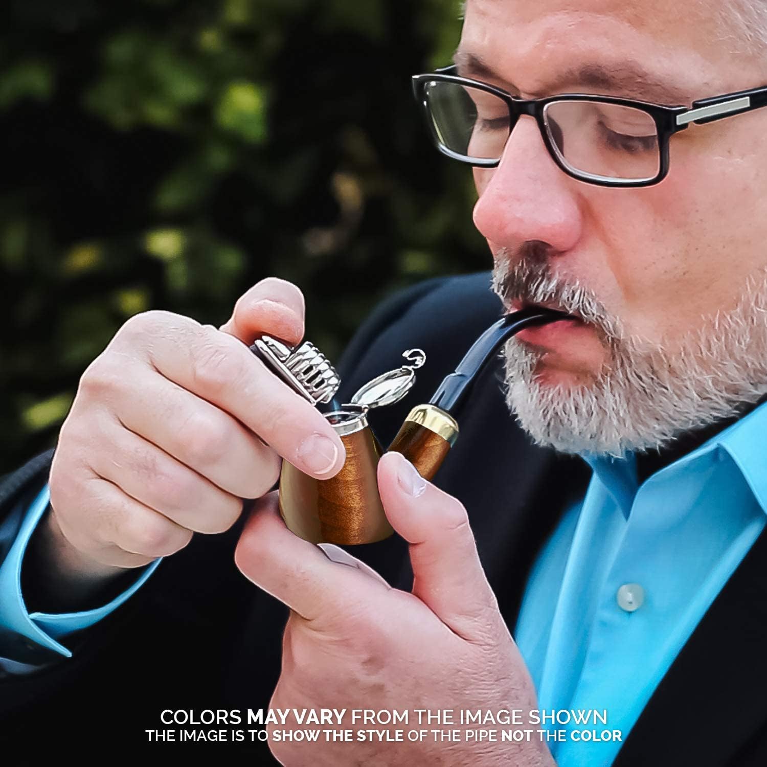 Mr. Brog Full Bent Smoking Tobacco Pipe - Model No: 21 Old Army Brown - Pear Wood Roots - Hand Made (Brown #21)
