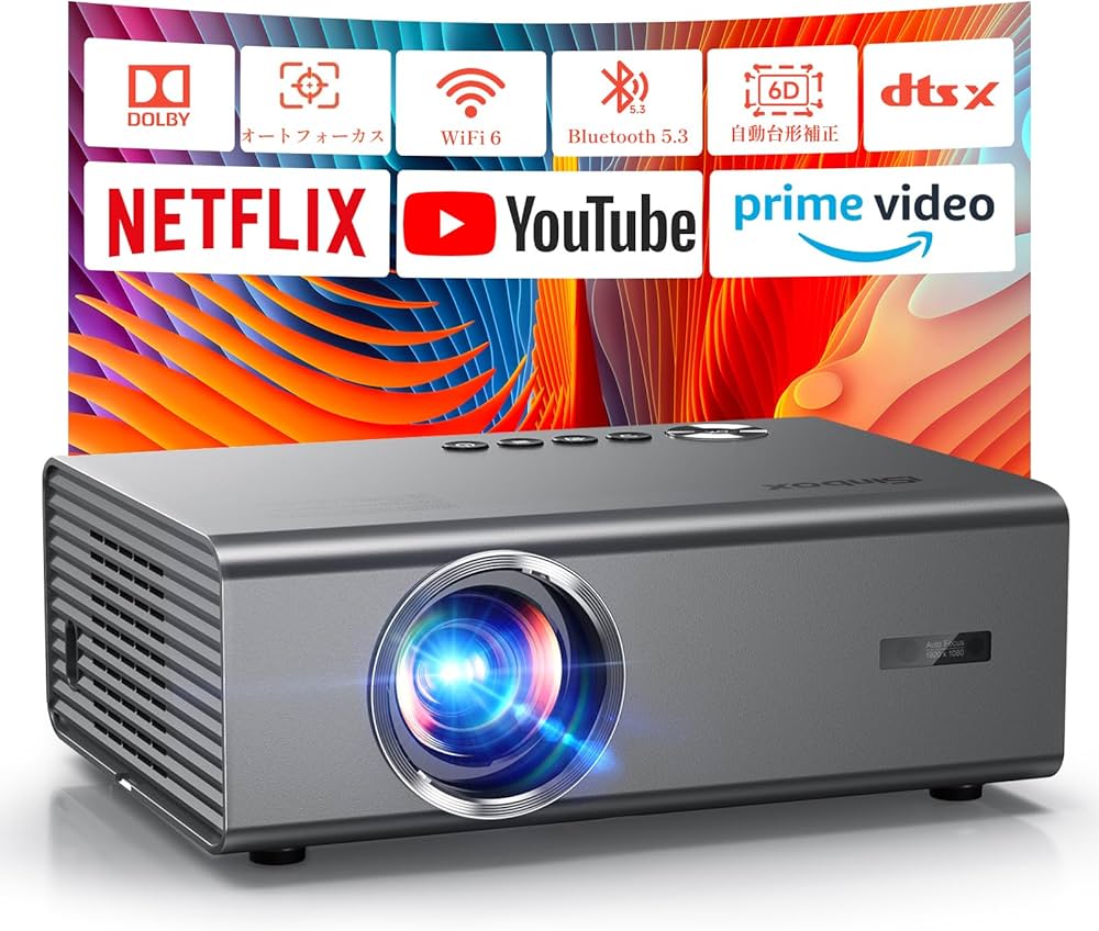 希少 2025年 1000ANSI プロジェクター Netflix公式ライセンス Amazon.co.jp: プロジェクター Netflix公式 iSinbox 高輝度 1000ANSI