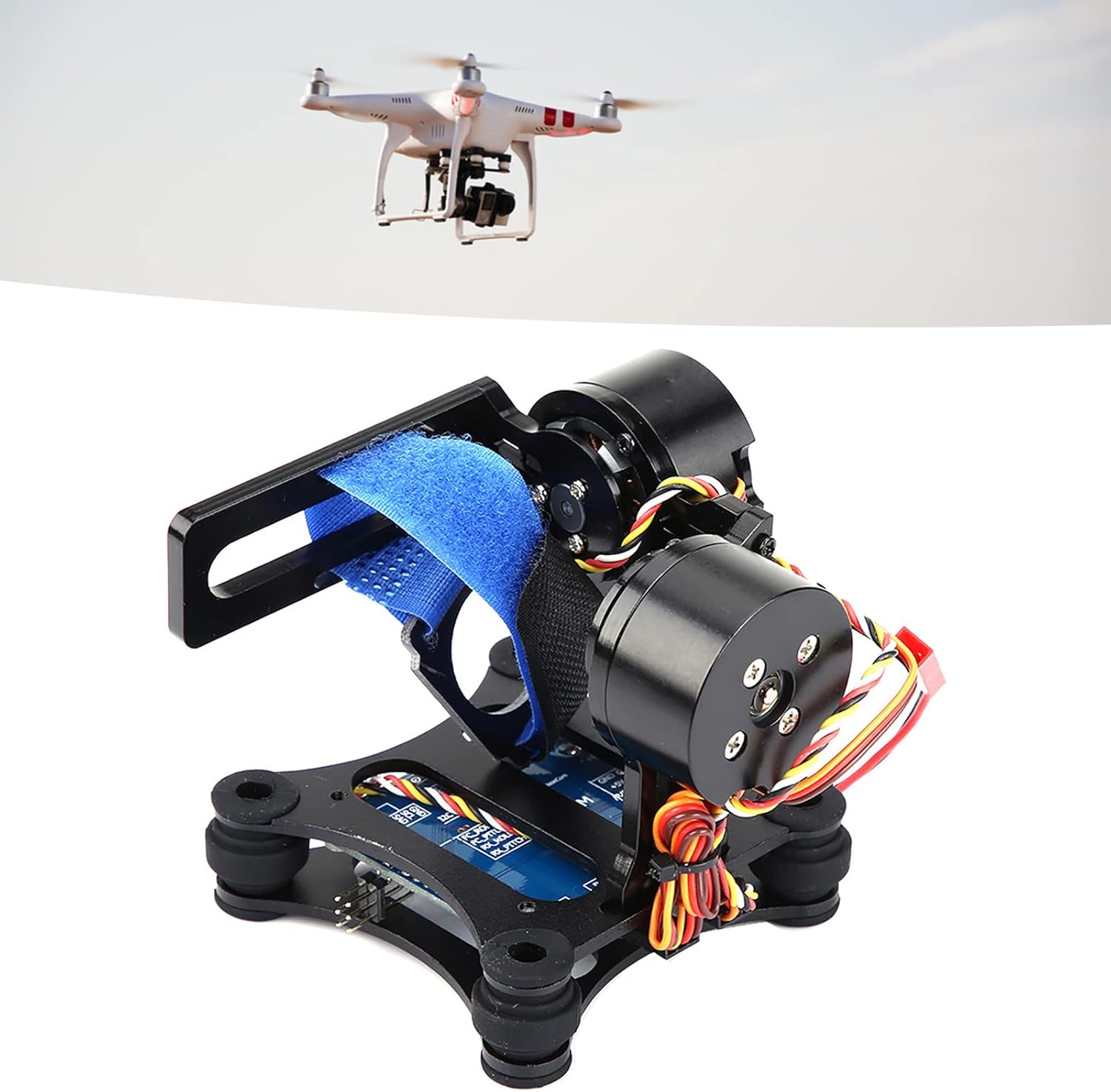 Camera Stabilizer, High Technology Drone Camera Gimbal Metal Brushless Gimbal Board BGC 2.2 for 3/ 3+ / 4 Camera RC Drone Quadcopter Part (Black) Gimbal Drone