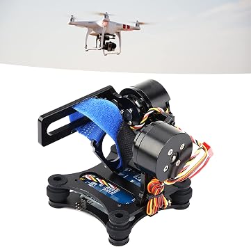 Camera Stabilizer, High Technology Drone Camera Gimbal Metal Brushless Gimbal Board BGC 2.2 for 3/3+ / 4 Camera RC Drone Quadcopter Part (Black) Gimbal Drone