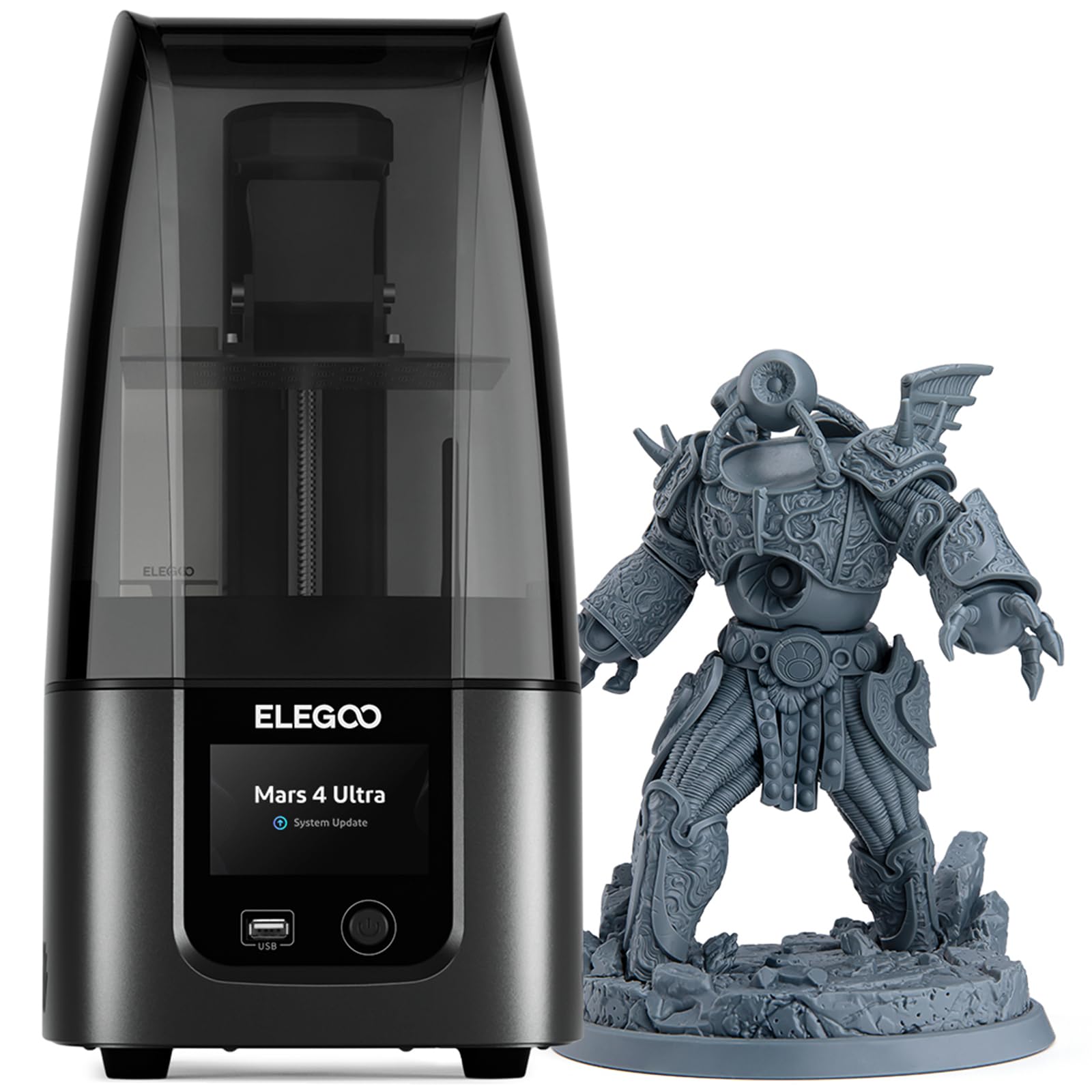 ELEGOO Marzo 4 Ultra Impresora 3D MSLA de resina con pantalla LCD 9K Mono de 7 pulgadas, conectividad Wi-FI, sistema de nivelación sin esfuerzo, película ACF, tamaño de impresión de 153,36x77,76x165