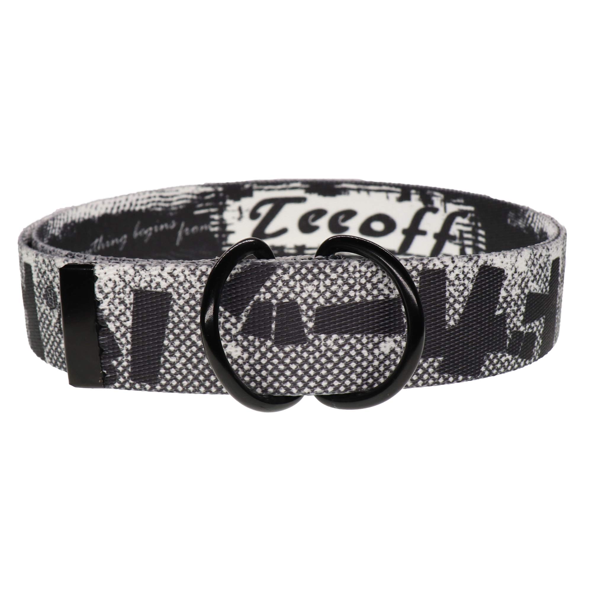 Teeoff Web Belt with Double D-Ring Buckles 1.38" Wide Metal Tip Canvas Web Belt for Jeans Shorts Trousers 16 Colors 2 Sizes