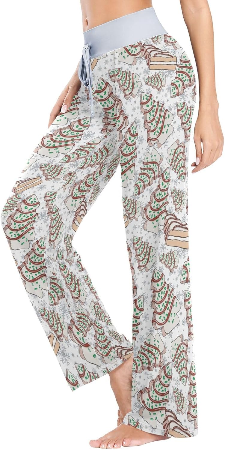 Womens Pajama Pants Christmas Tree Cakes Womens Lounge Pants Xmas Soft Womens Sleep Pants - Image 4
