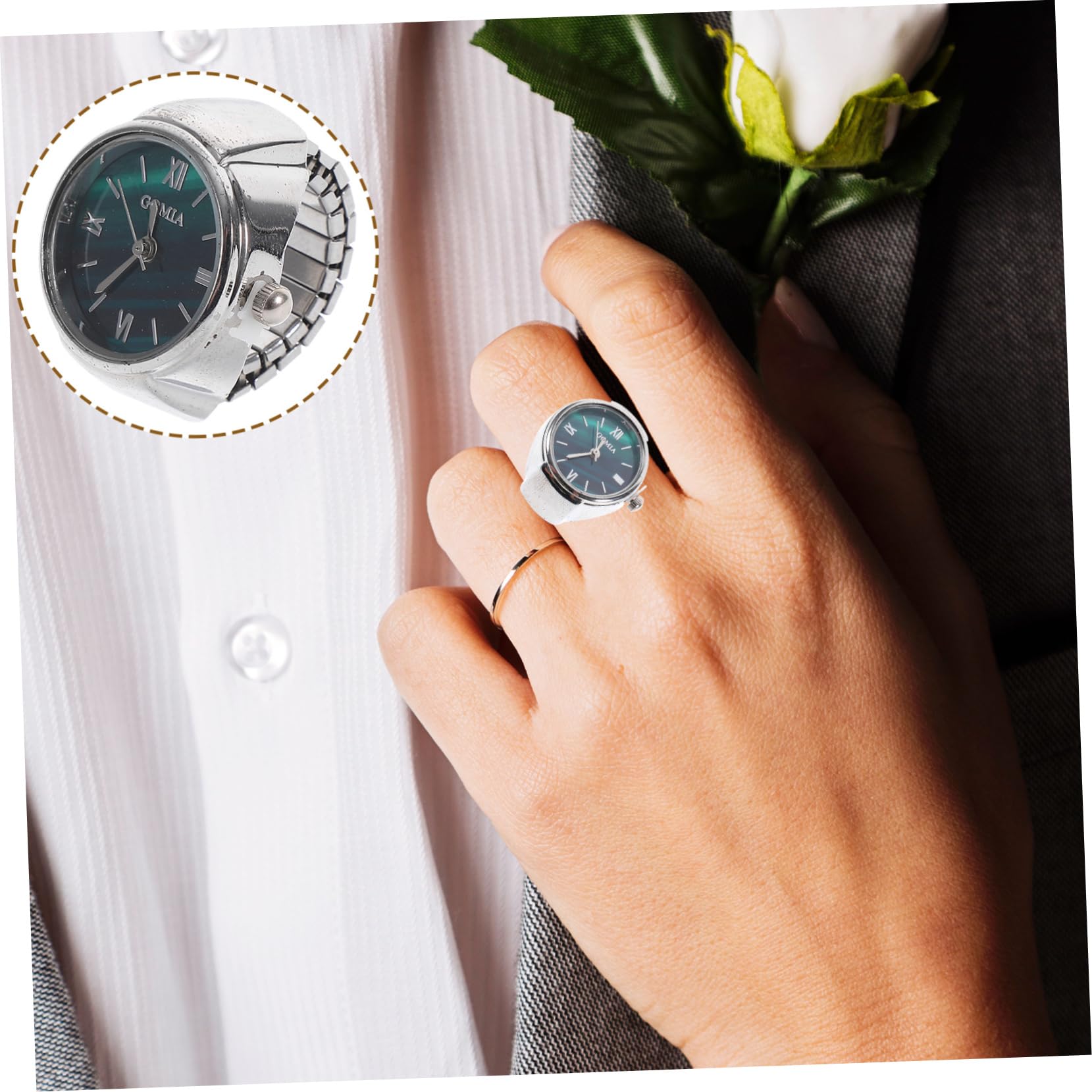 Reloj de dedo reloj de anillo para hombres reloj de anillo creativo reloj de anillo de dedo reloj de anillo para hombre reloj de anillo para mujer anillos relojes para mujeres hombres reloj
