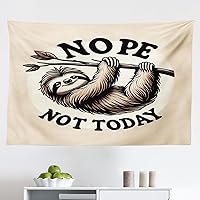 Vista 205 de Ambesonne Tapiz de naturaleza, silueta de oso salvaje en el bosque de la selva en la noche oscura, ilustración para colgar en la pared para Verde