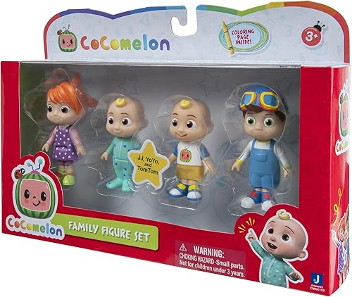 Miniatura 8 de CoComelon CMW0169 - Juego de 4 figuras familiares, figuras móviles oficiales, juguetes a partir de 3 años