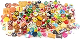 Nuanmu Miniature Food Drink Bottles Pretend Play Kitchen Game Party Toys (Random 20pc Foods)