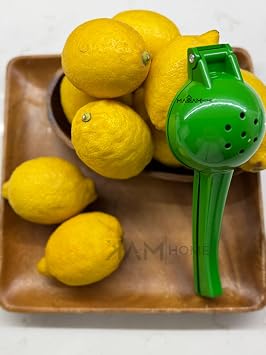 Renkli Döküm Limon Sıkacağı Limon Presi Büyük Boy, Rennkli Metal Limon Sıkacağı, Döküm Naranciye Sıkacağı (Yeşil)