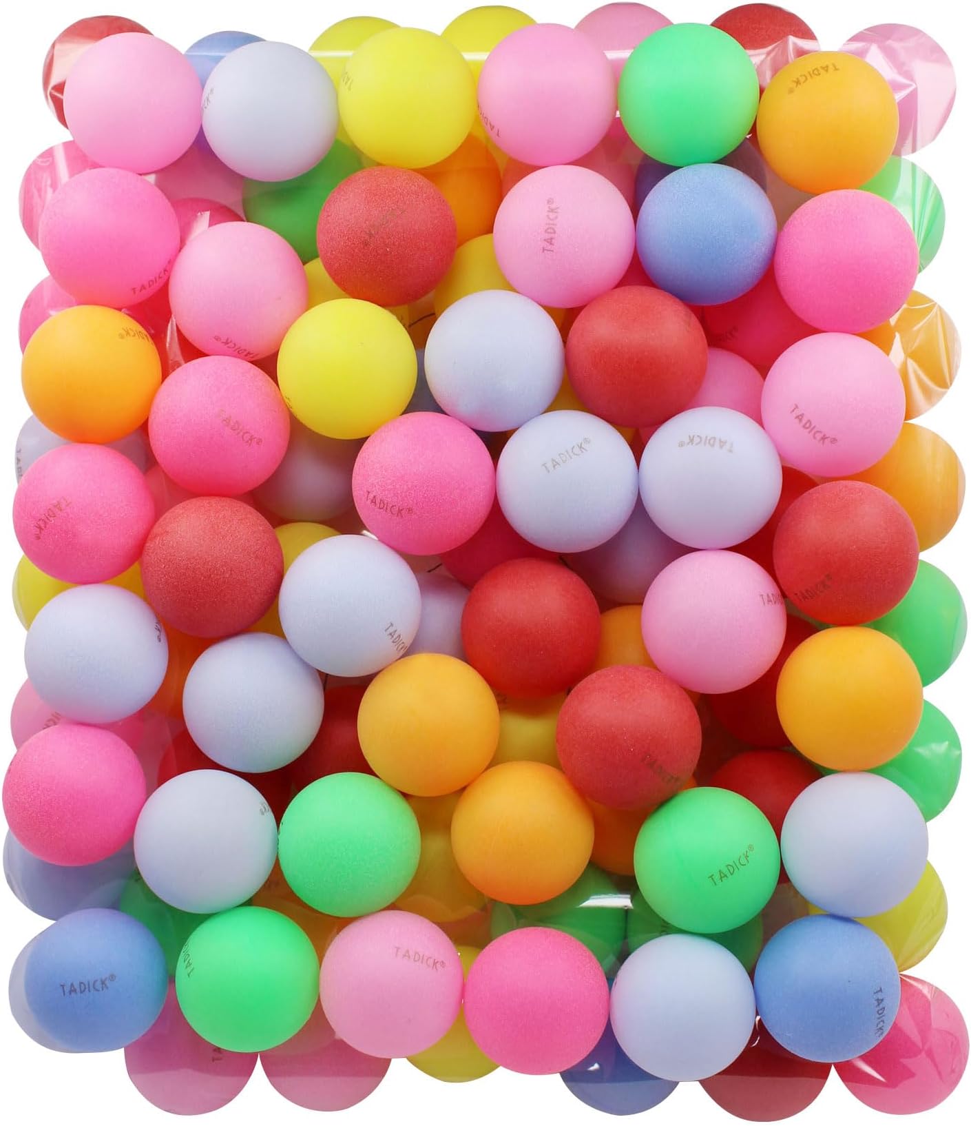 100 Pack or 200 Pack Colored Ping Pong Balls for DIY Plastic Multiple Color Table Tennis Ball for Party Decoration