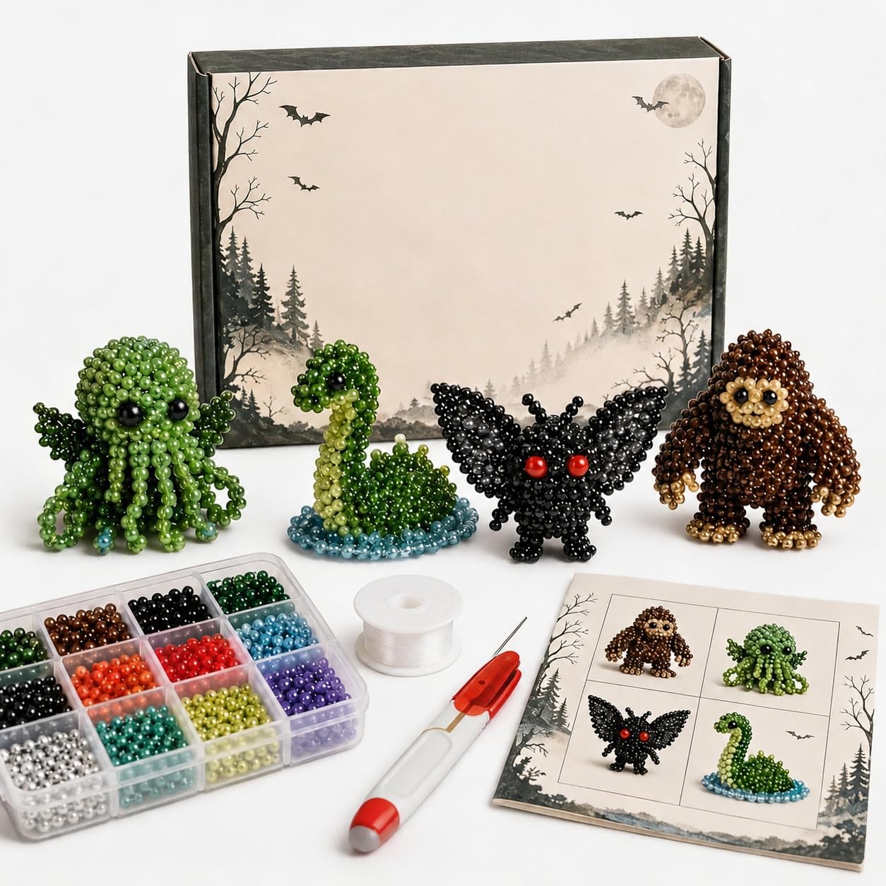Set de Animales con Abalorios, Kit de Bricolaje Animales con Cuentas 16D, Lindo Juego artesanales Coloridas e Instrucciones(StyleE)