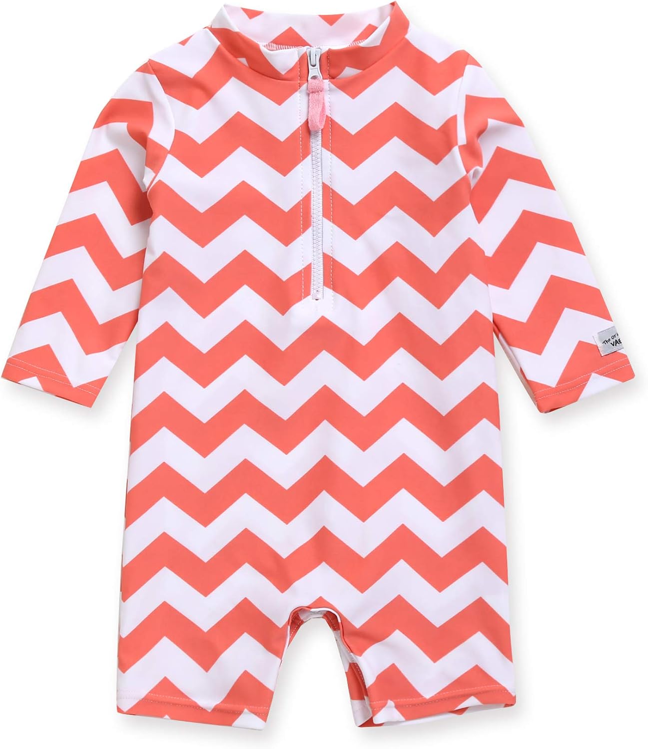 VAENAIT BABY Girls One-Piece Swimsuit, UPF 50+ Long Sleeve Rash Guard, Ruffle Swimwear Infant & Toddler for 0-2 Years