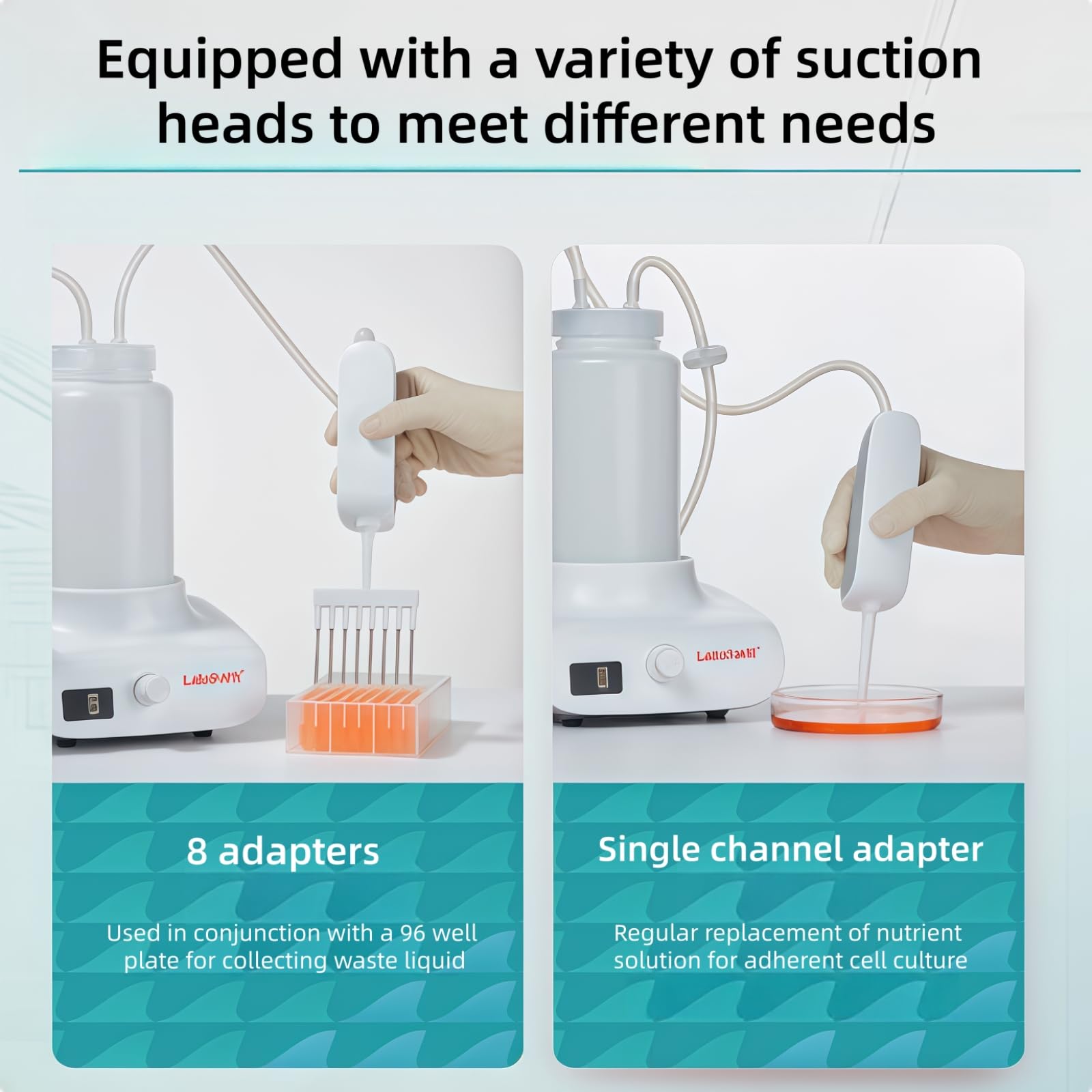 Aspirador Al Vacío para Reciclaje De Líquidos Residuales De Laboratorio, Absorbedor De Líquidos Ultra Silencioso con Cabezal De Succión Y Base Antideslizante para La Recolección De Fluidos