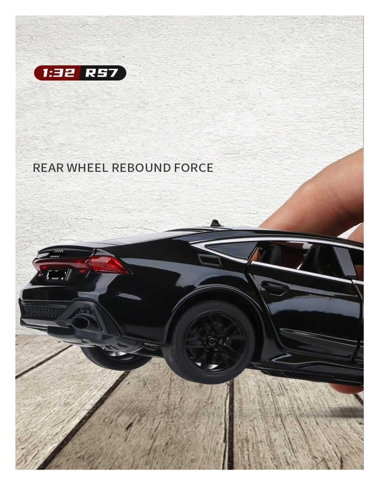 1:32 Per AUDI RS7 Coupé Modello Auto In Lega Fonde Sotto Pressione Veicoli In Metallo Alta Simulazione Suono Luce Collezione Set Giochi Modello Auto per Hobby(Blu)