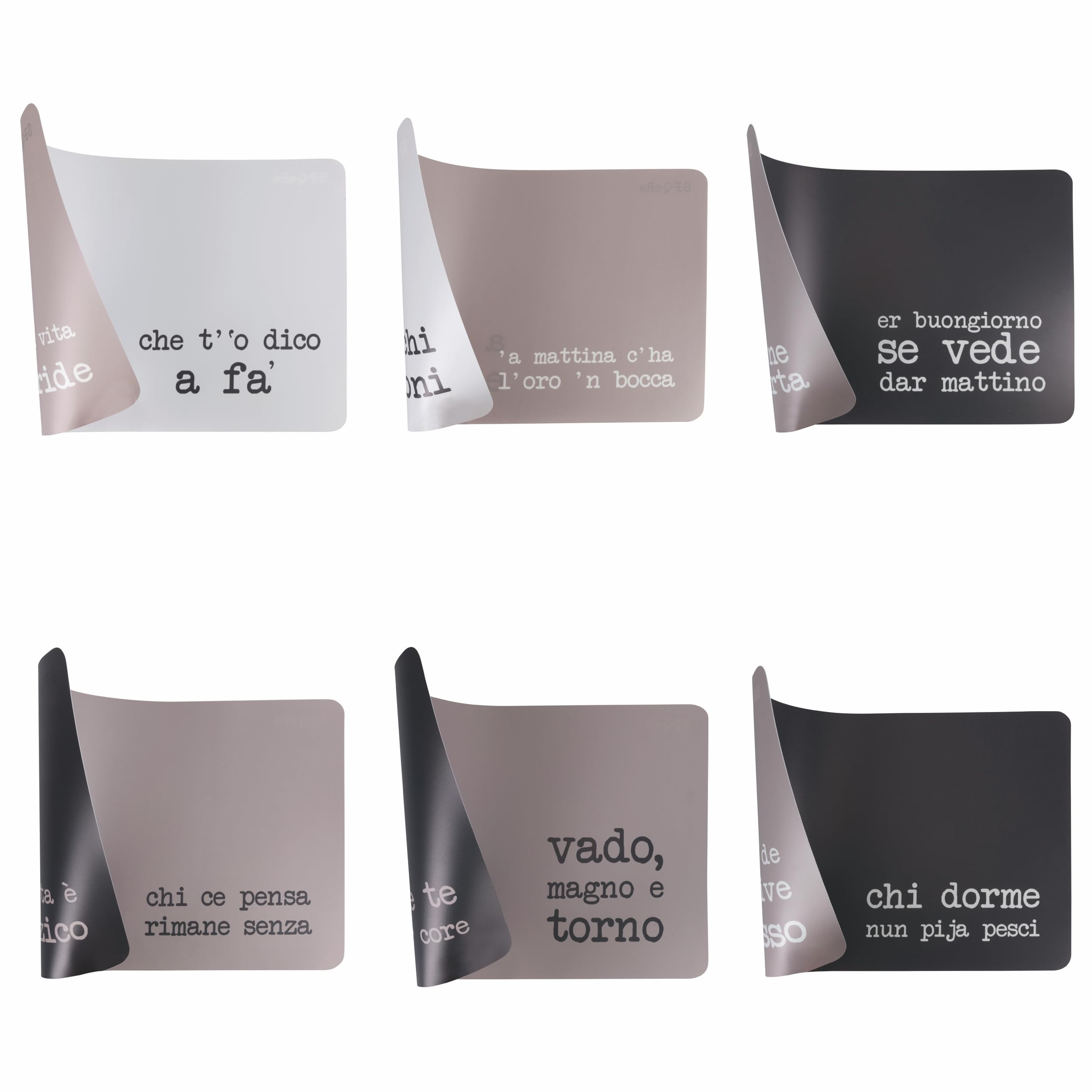 VDE Villa d'Este Home Tivoli 1996 S.P.Q.eRe Set of 6 Placemats, 45 x 30 cm, Polypropylene Plastic, Double-Sided