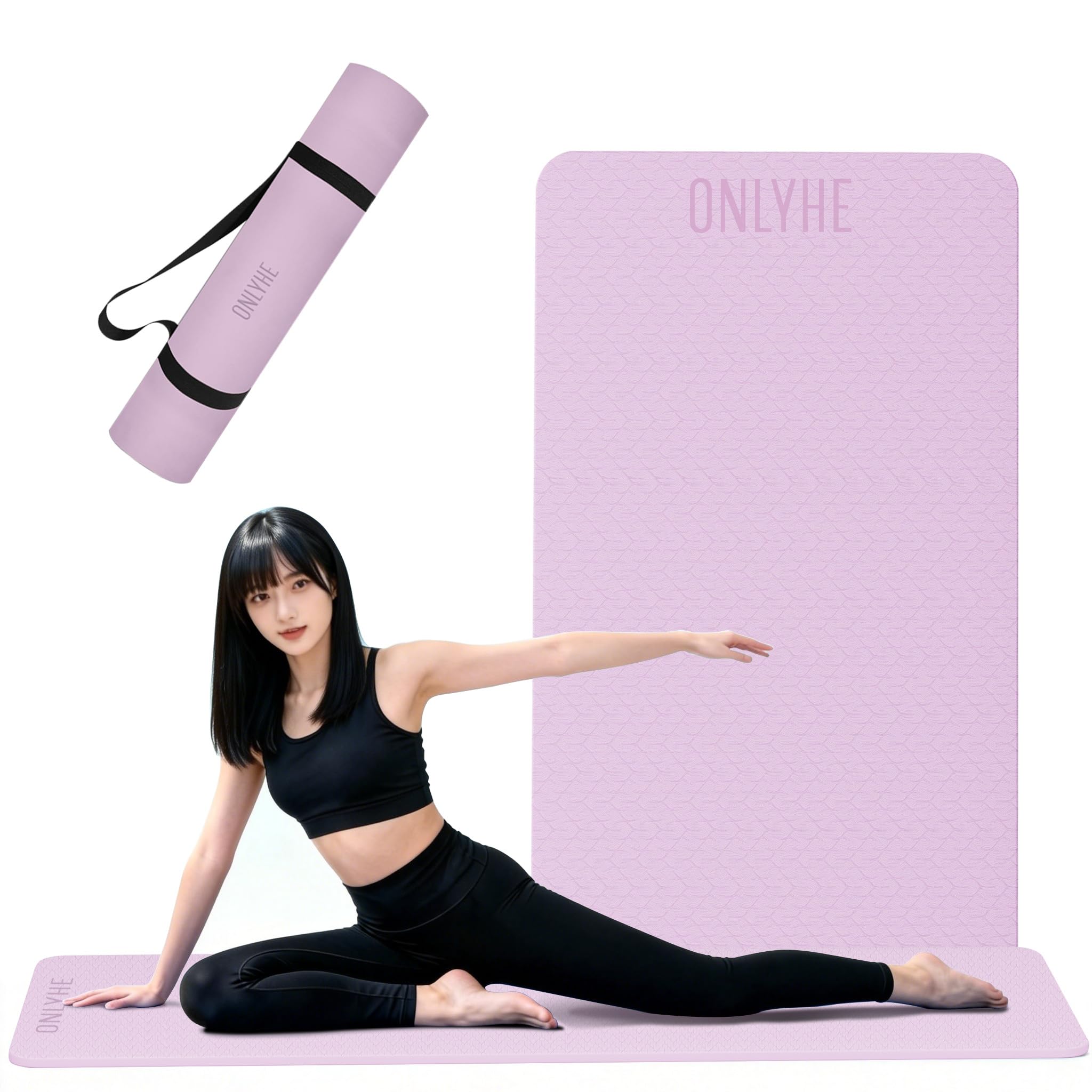 Amazon | Onlyhe ヨガマット 8mm厚 183×66cm TPE素材 高反発 耐摩耗