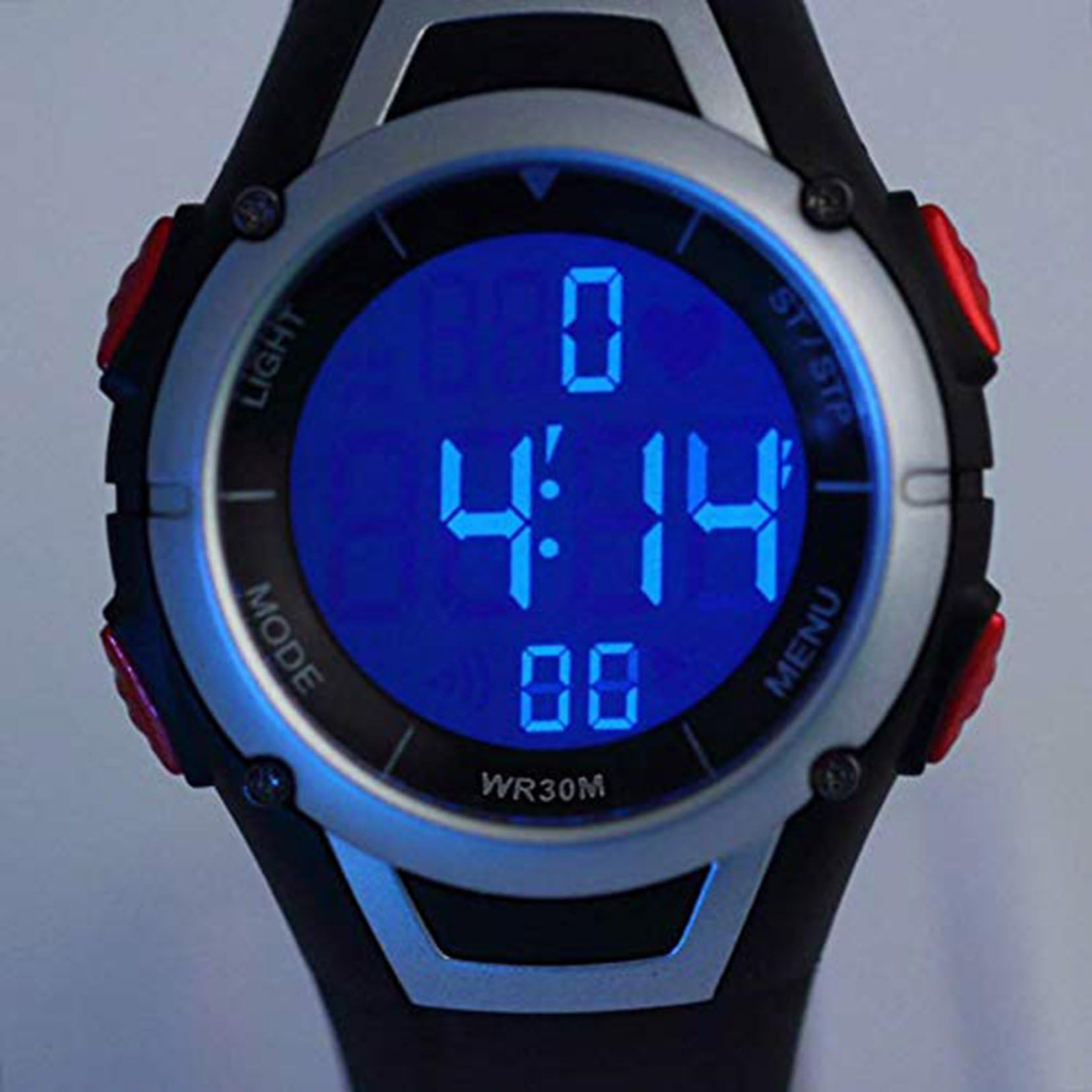 Orologio sportivo wireless impermeabile con cardiofrequenzimetro, cinturino toracico, per corsa e immersioni, con retroilluminazione e sveglia, ideale per il monitoraggio del fitness