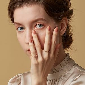 『メガネ』スタックリング♡9号【アガット】K10 サークル ゴールドリング Amazon.co.jp: [アガット] agete 【 K10リング 】 1018411108303009