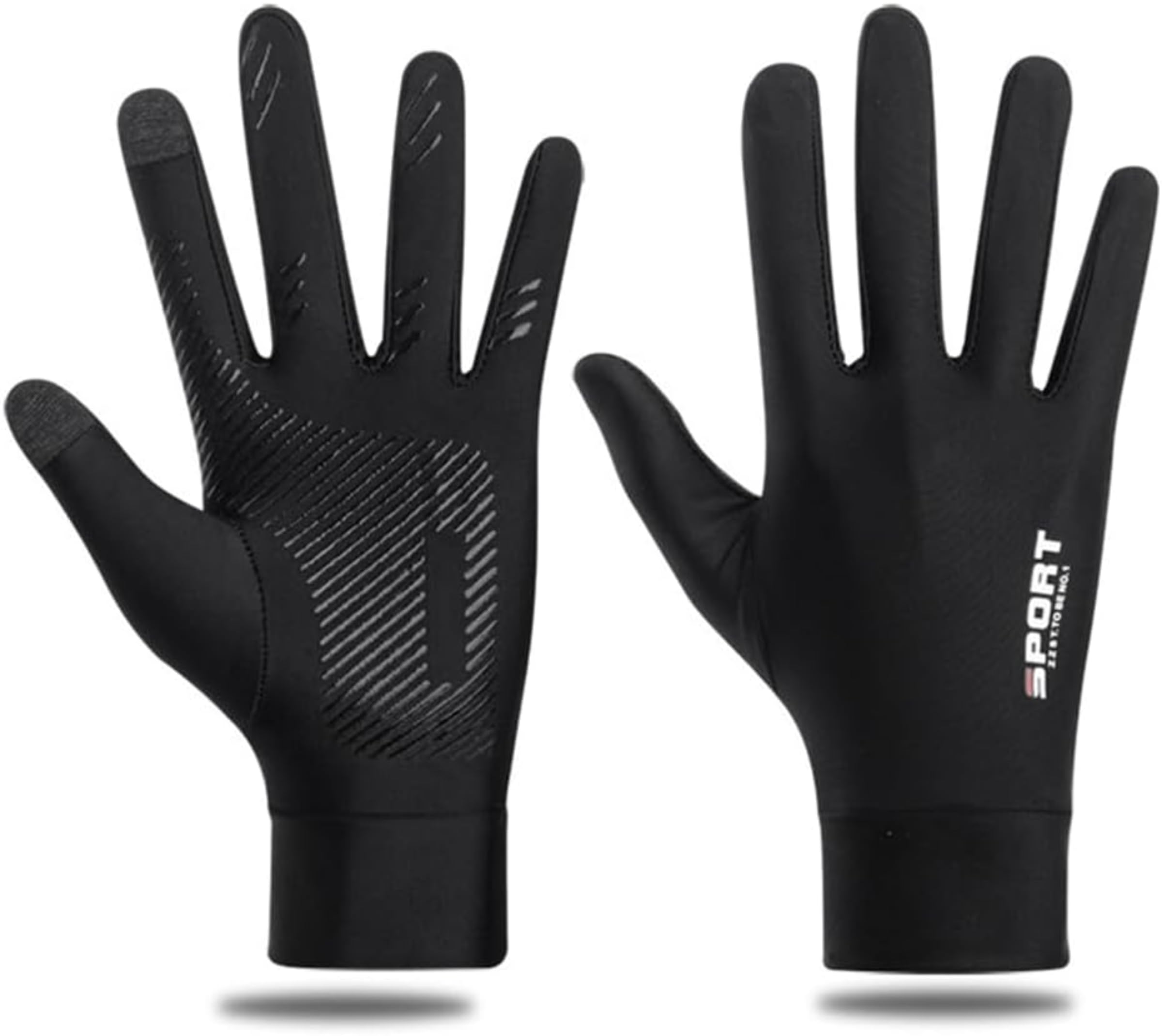 Kyrin Sun Protection Gloves Anti Slip UV Protection Gloves for Summer Ice Silk Touch Screen Support Finger Tips Summer Gloves UPF 50+ Unisex for Bike Riding Driving, Golfing - M-image-17