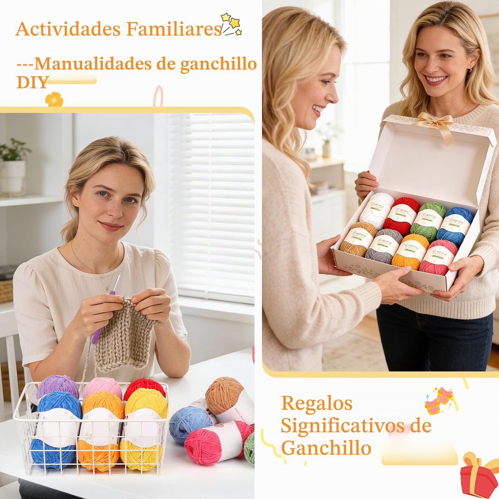 Coopay Hilo de felpilla de 600 g (12 x 50 g), hilo de chenilla delgado para tejer y ganchillo, juego de hilos de felpilla finos de terciopelo suave para mantas de ganchillo, muñecas de felpa, bufandas